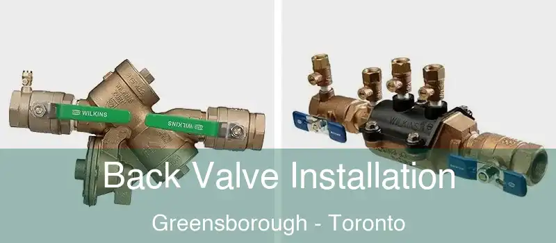  Back Valve Installation Greensborough - Toronto