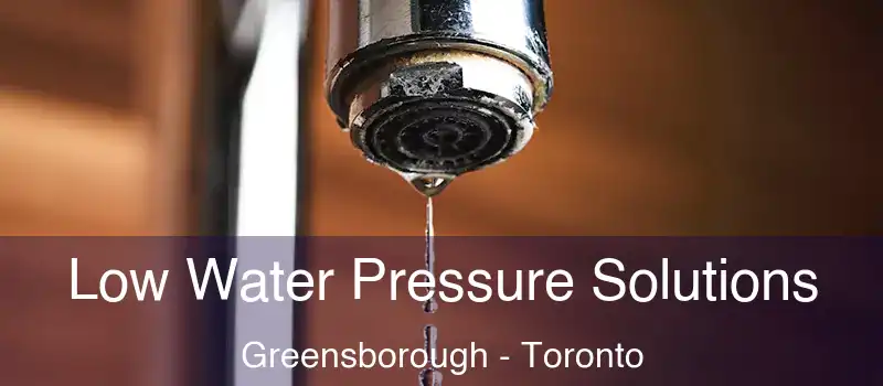  Low Water Pressure Solutions Greensborough - Toronto